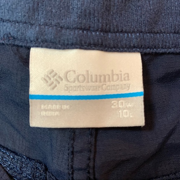 Men's COLUMBIA Navy Blue OMNI-SHADE Hiking SHORTS - Picture 4 of 4